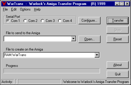 Screenshot of WarTrans PC Version.